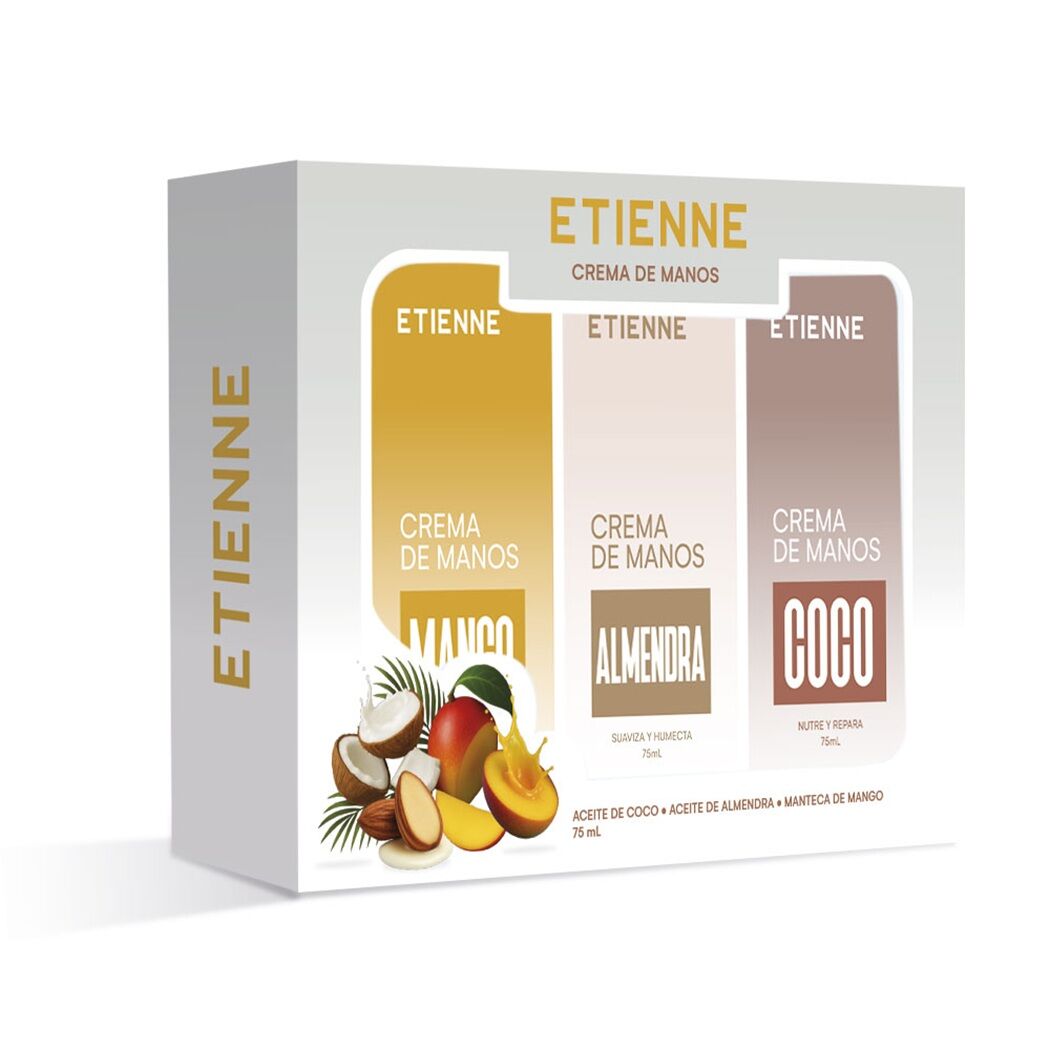 Etienne Estuche Crema De Manos Triple 75 ml