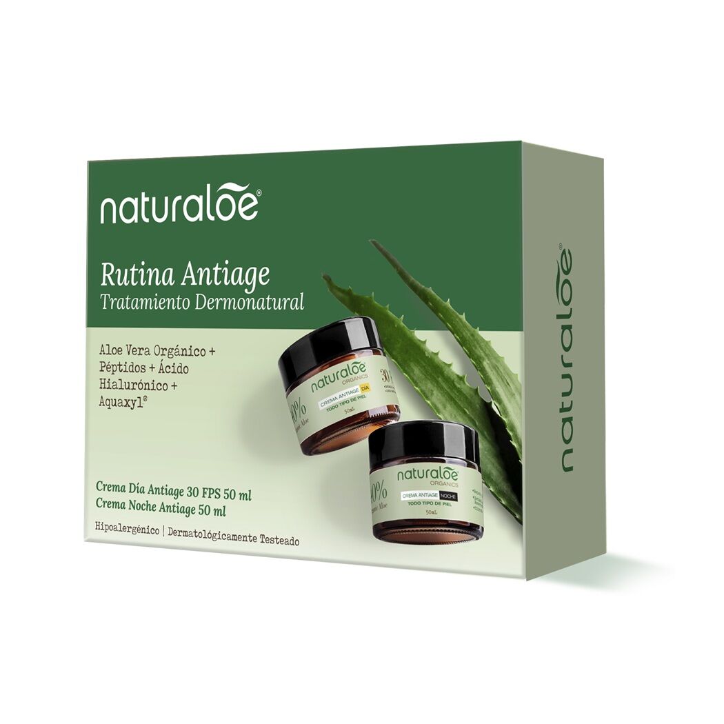 Naturaloe Estuche Rutina Antiage Crema Dia 50 ml + Crema Noche 50 ml