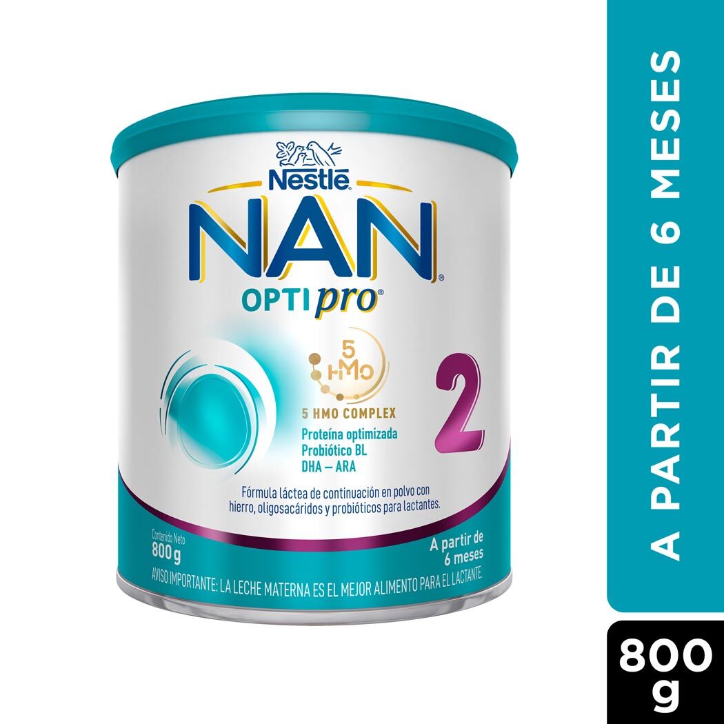 Leche en Polvo Fórmula Infantil Nan 2 Optipro 800g