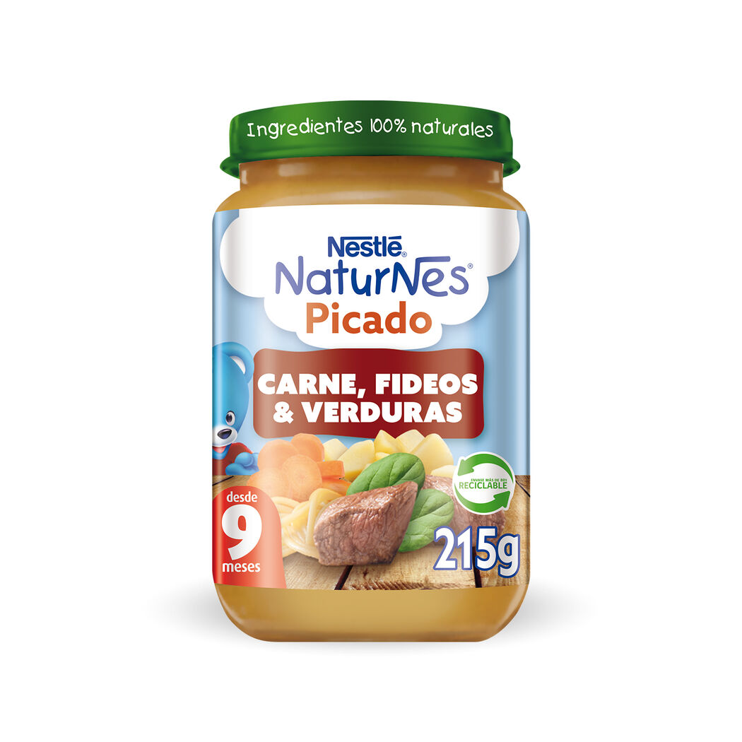 Nestlé Naturnes Picado Carne, Fideos y Verduras 215g