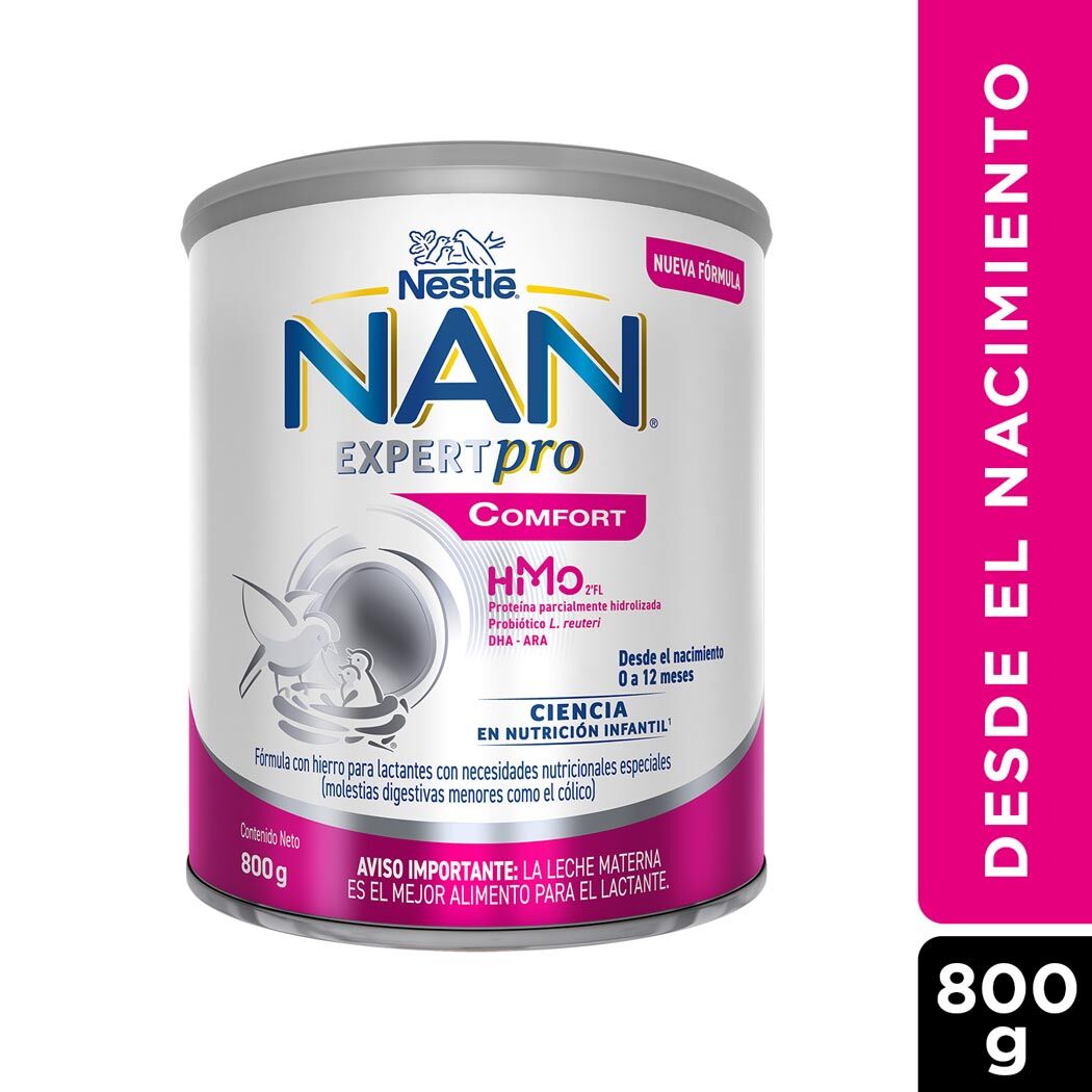 Fórmula Infantil Nan Expertpro Comfort Etapas 1 y 2 800g