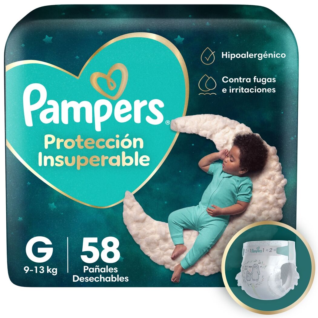 Pañal Pampers Protección Insuperable Talla G 58 Unidades