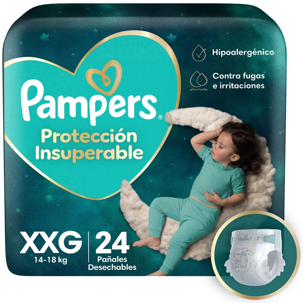 Pañal Pampers Protección Insuperable Talla XXG 24 Unidades
