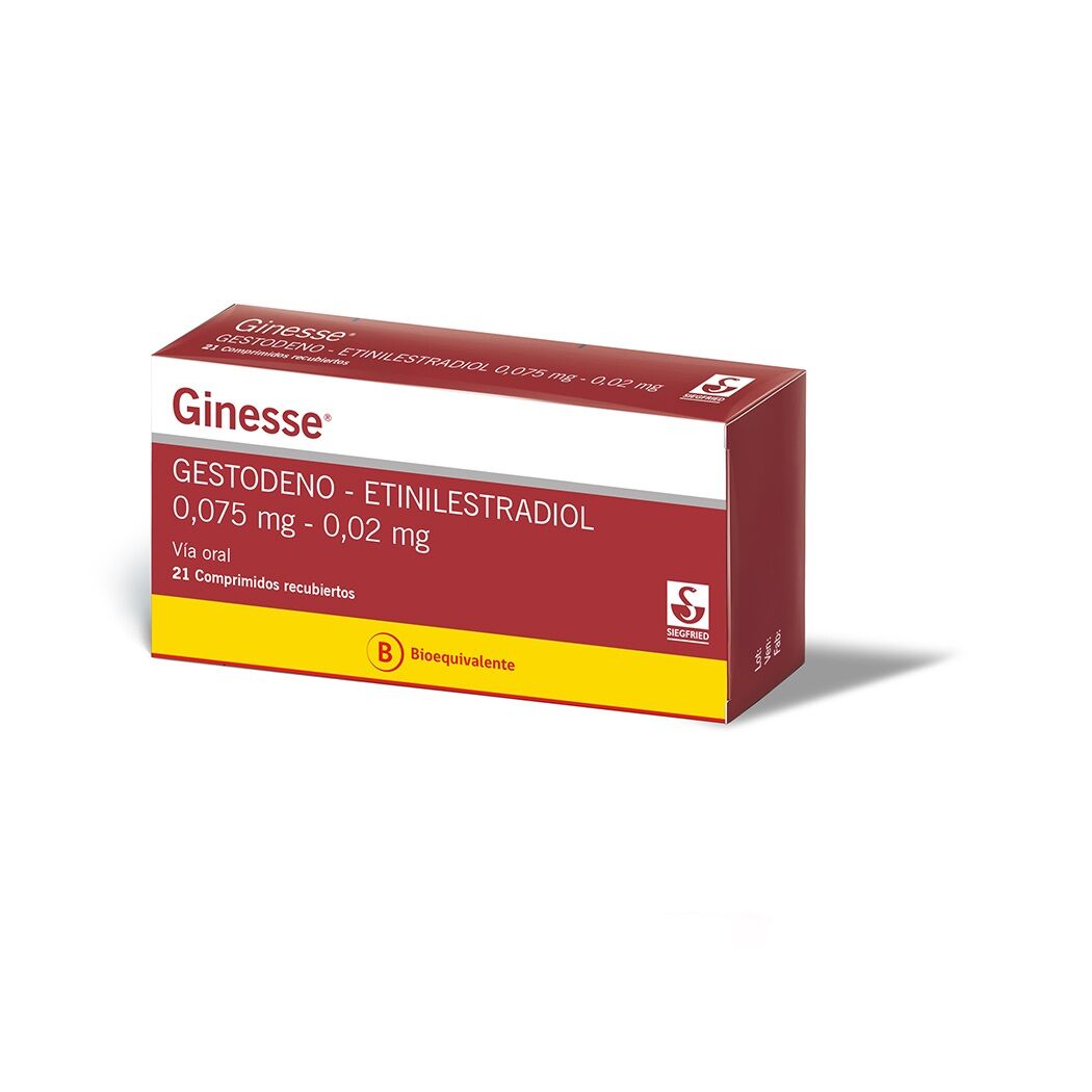 Ginesse (B) Etinilestradiol / Gestodeno 21 Comprimidos Recubiertos