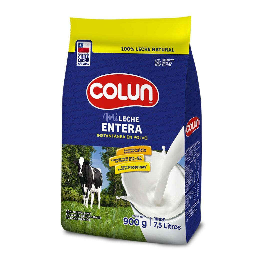 Leche Entera en Polvo Instantánea Colun Mi Leche 900 g