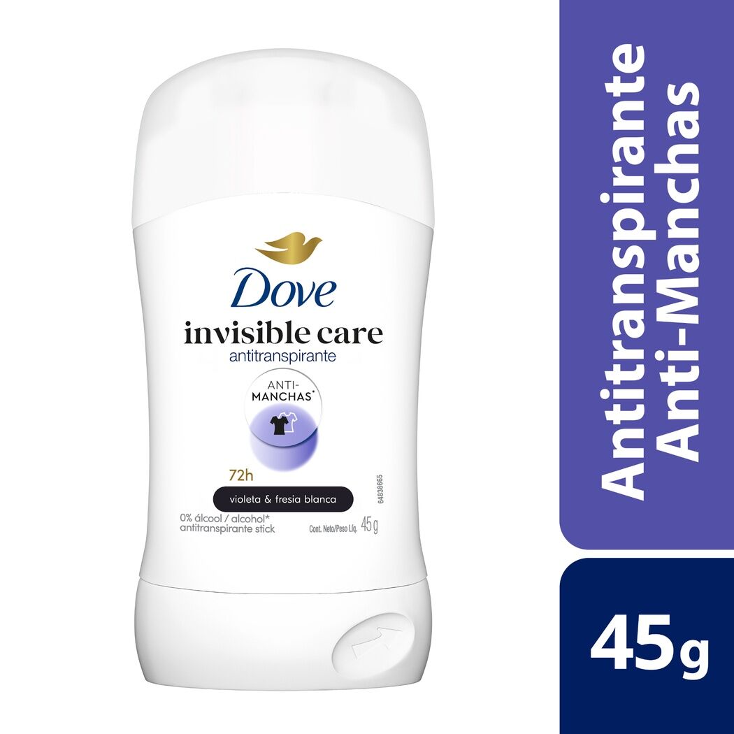 Dove Desodorante Stick Antitranspirante Invisible Dry 45g