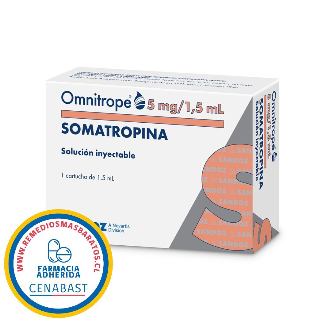 Omnitrope Somatropina 5mg Inyectable 1 Cartucho - Cenabast