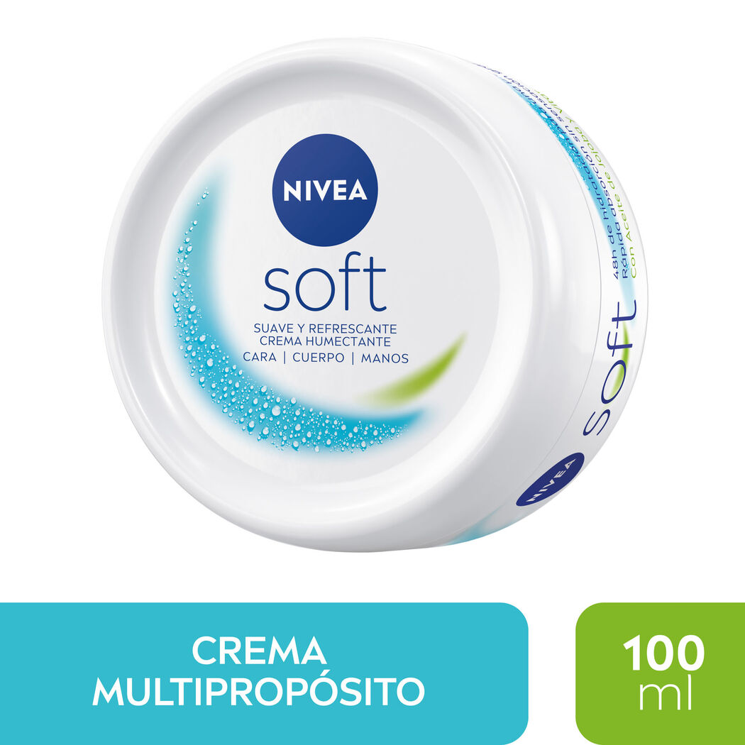 NIVEA Crema Multipropósito Soft Cara Manos Cuerpo 100ml