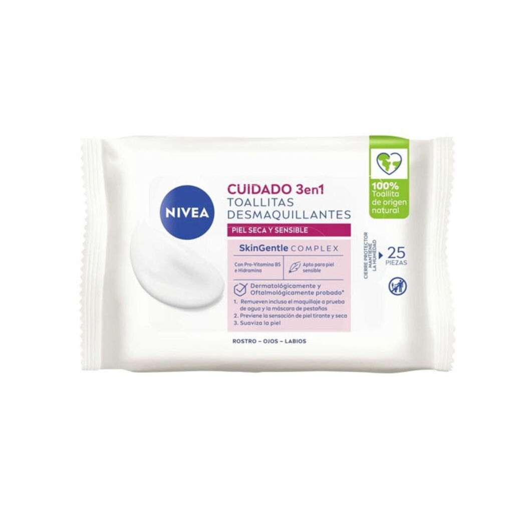 NIVEA Toallitas Desmaquillantes Faciales Piel Seca 25 Unidades