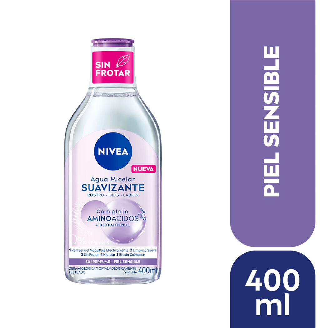 NIVEA Agua Micelar Facial 3 en 1 Piel Sensible 400ml