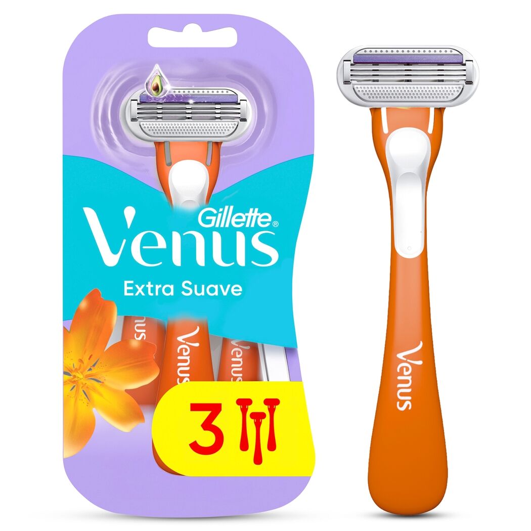 Venus Máquinas Afeitar Mujer Extra Suave Afeitadoras Aceite Palta 3 Unidades