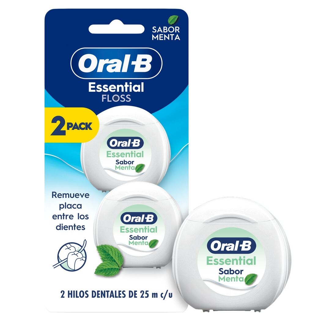 Oral-B Hilo Dental Essential Floss Sabor Menta 2 Unidades