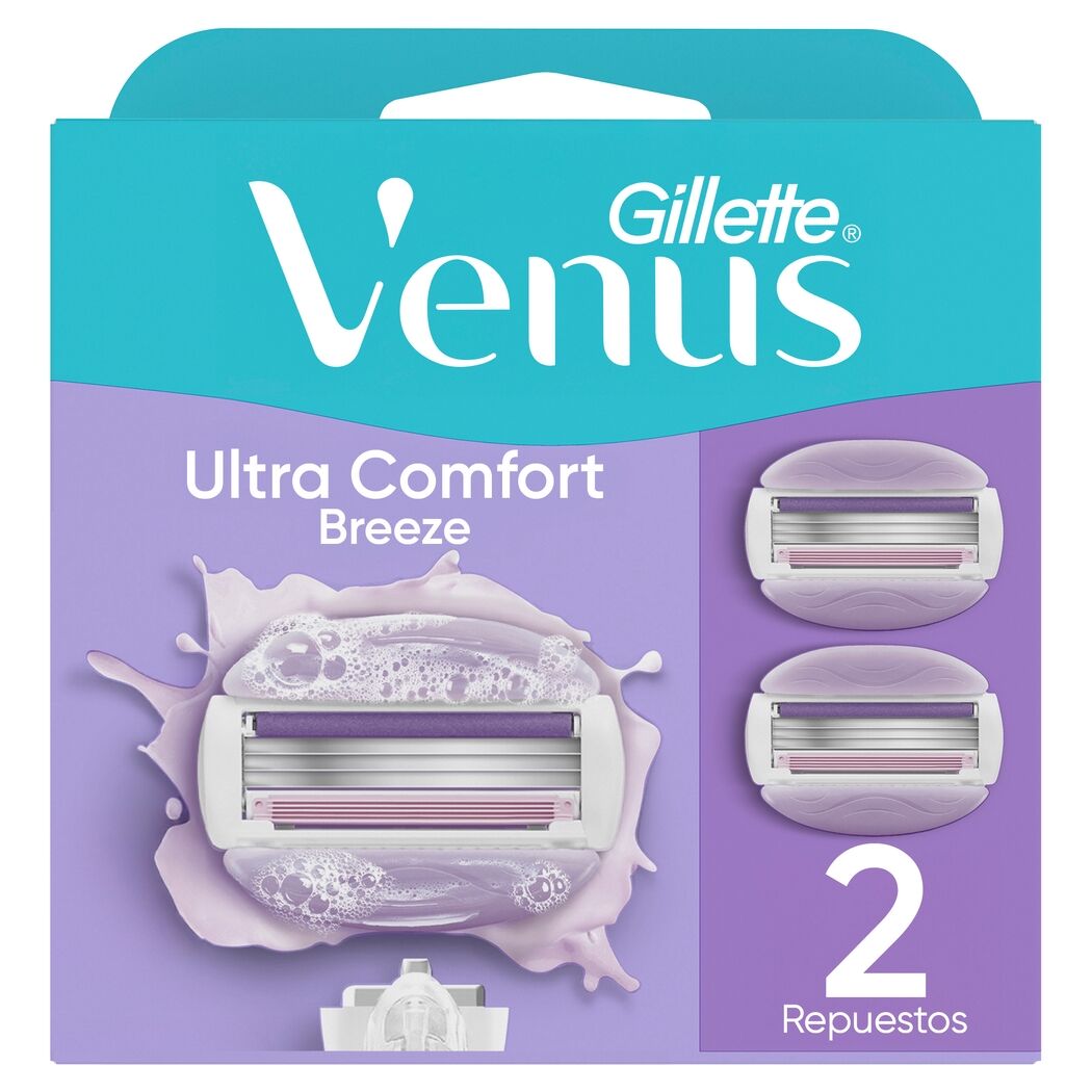 Repuesto para Máquina de Afeitar Mujer Gillette Venus Breeze 2 Unidades