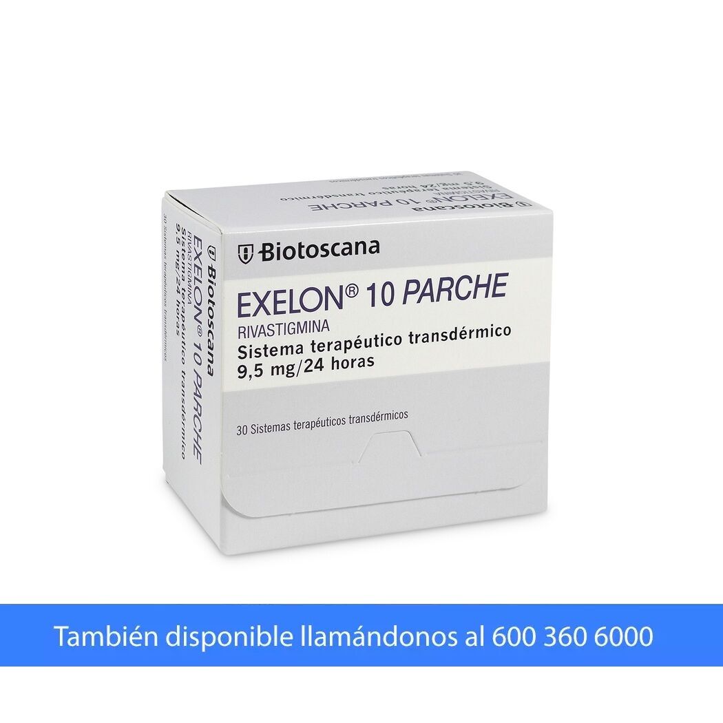 Exelon 10 Rivastigmina 9.5mg 30 Parches Transdérmicos