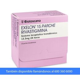 Exelon 15 Rivastigmina 13.3mg 30 Parches Transdérmicos