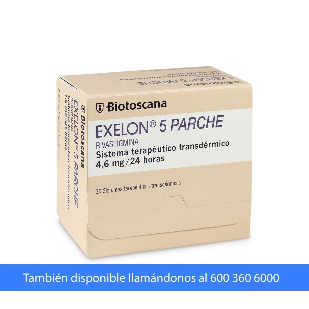 Exelon 5 Rivastigmina 4.6mg 30 Parches Transdérmicos