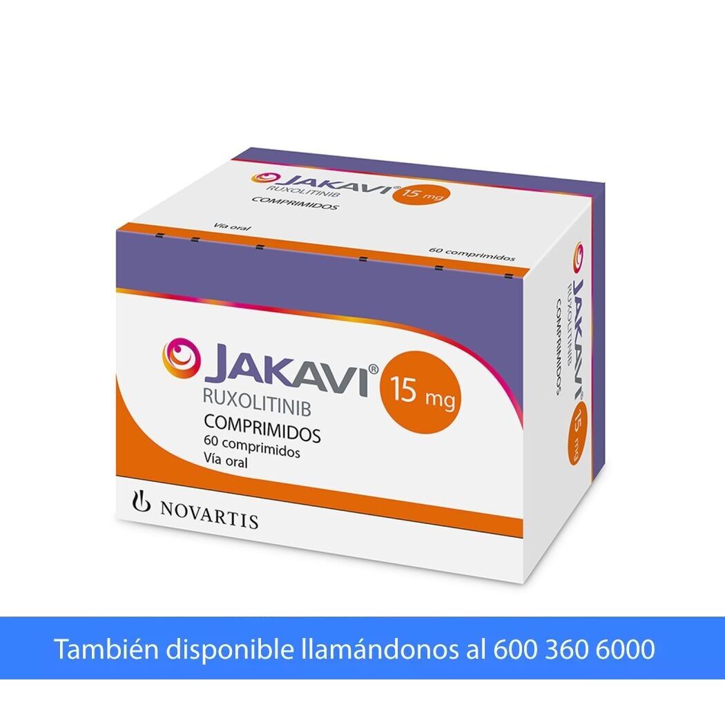 Jakavi Ruxolitinib 15mg 60 Comprimidos