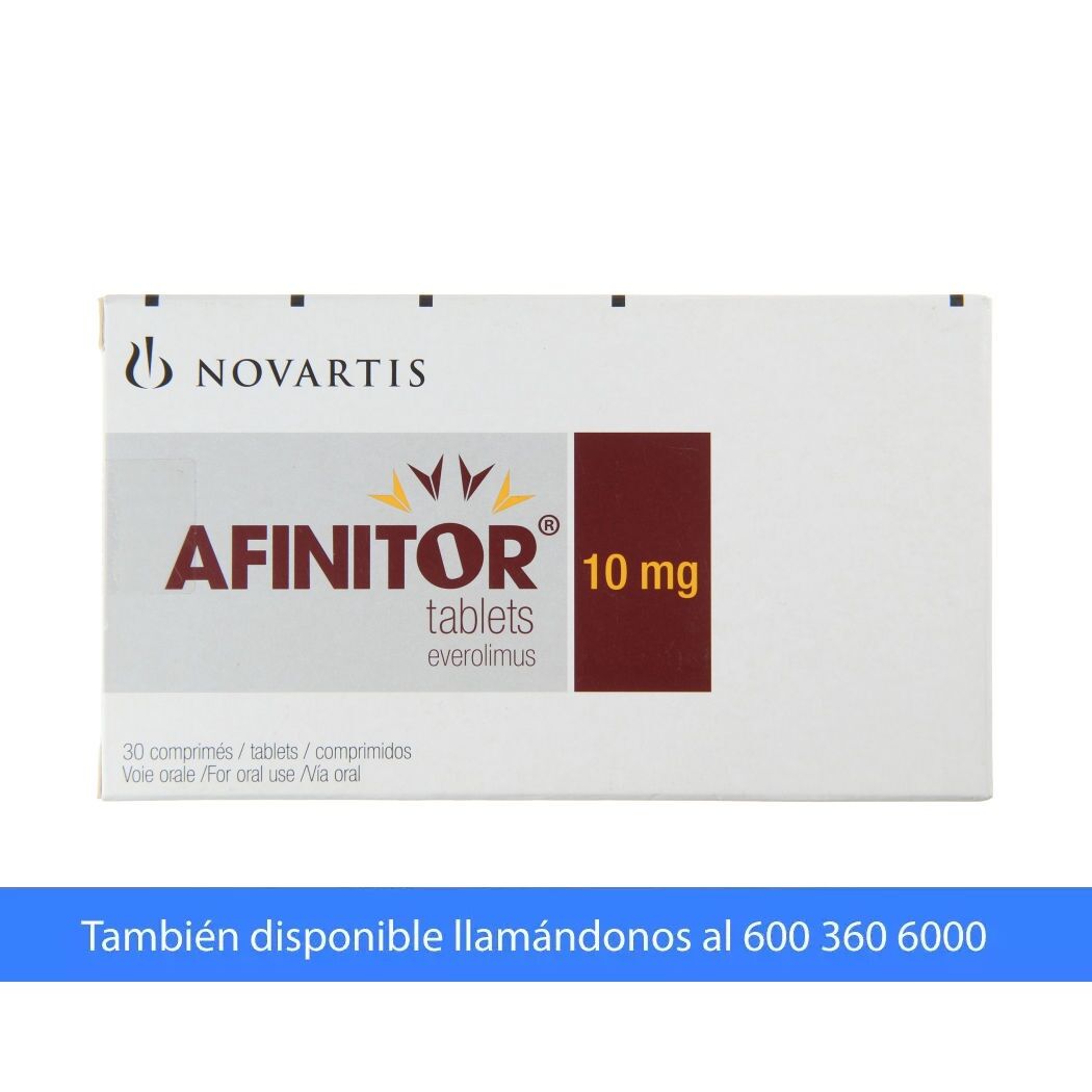 Afinitor Everolimus 10mg 30 Comprimidos