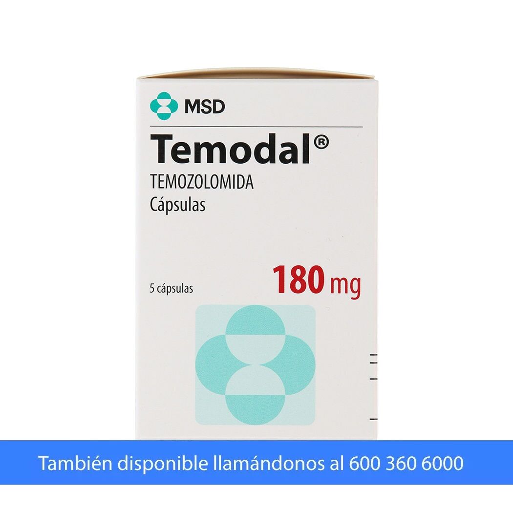 Temodal Temozolomida 140mg 5 Cápsulas