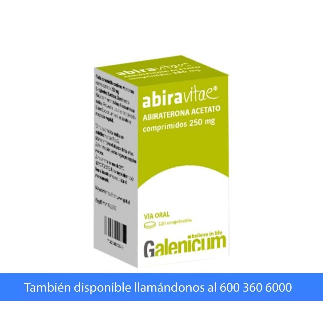 Abiravitae Abiraterona 250mg 120 Comprimidos