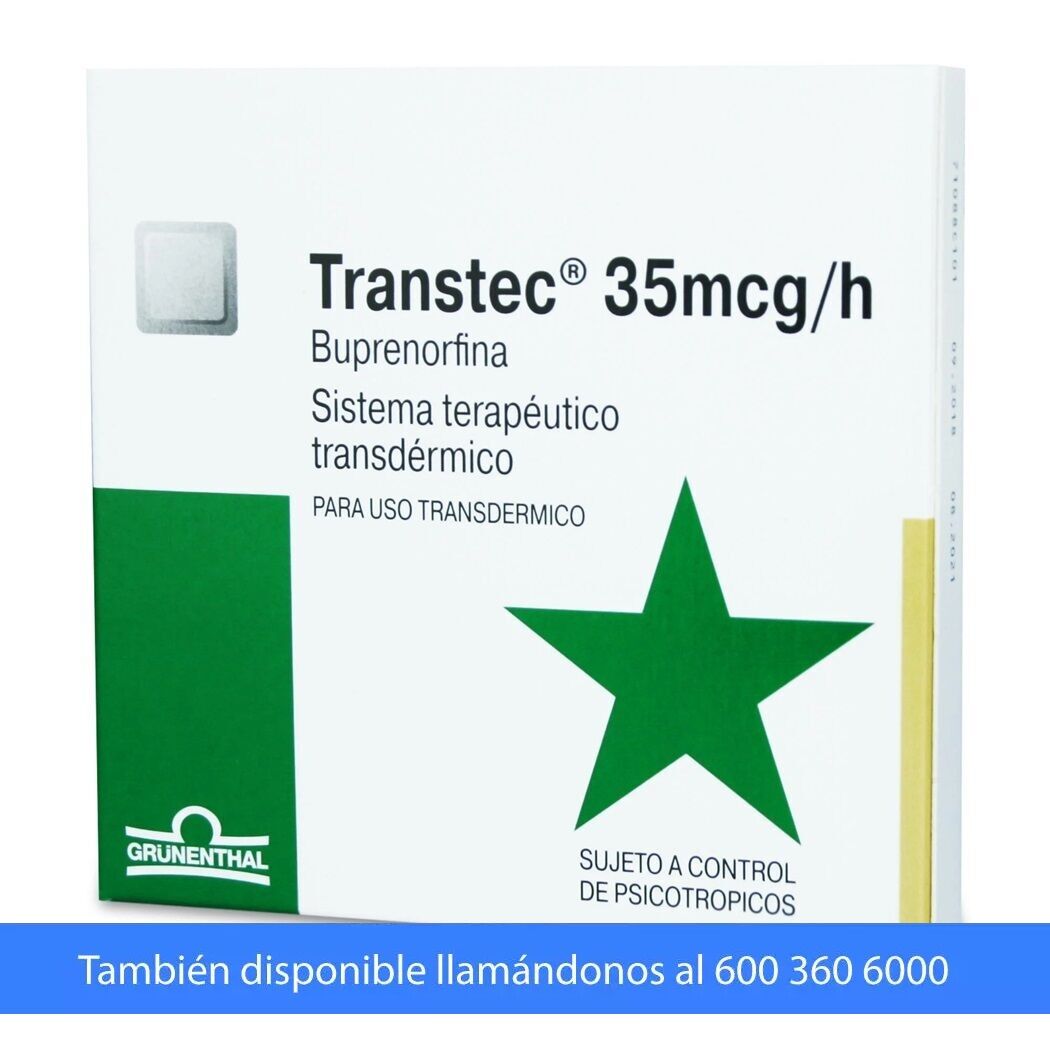 Transtec Buprenorfina 35mcg/h 5 Parches
