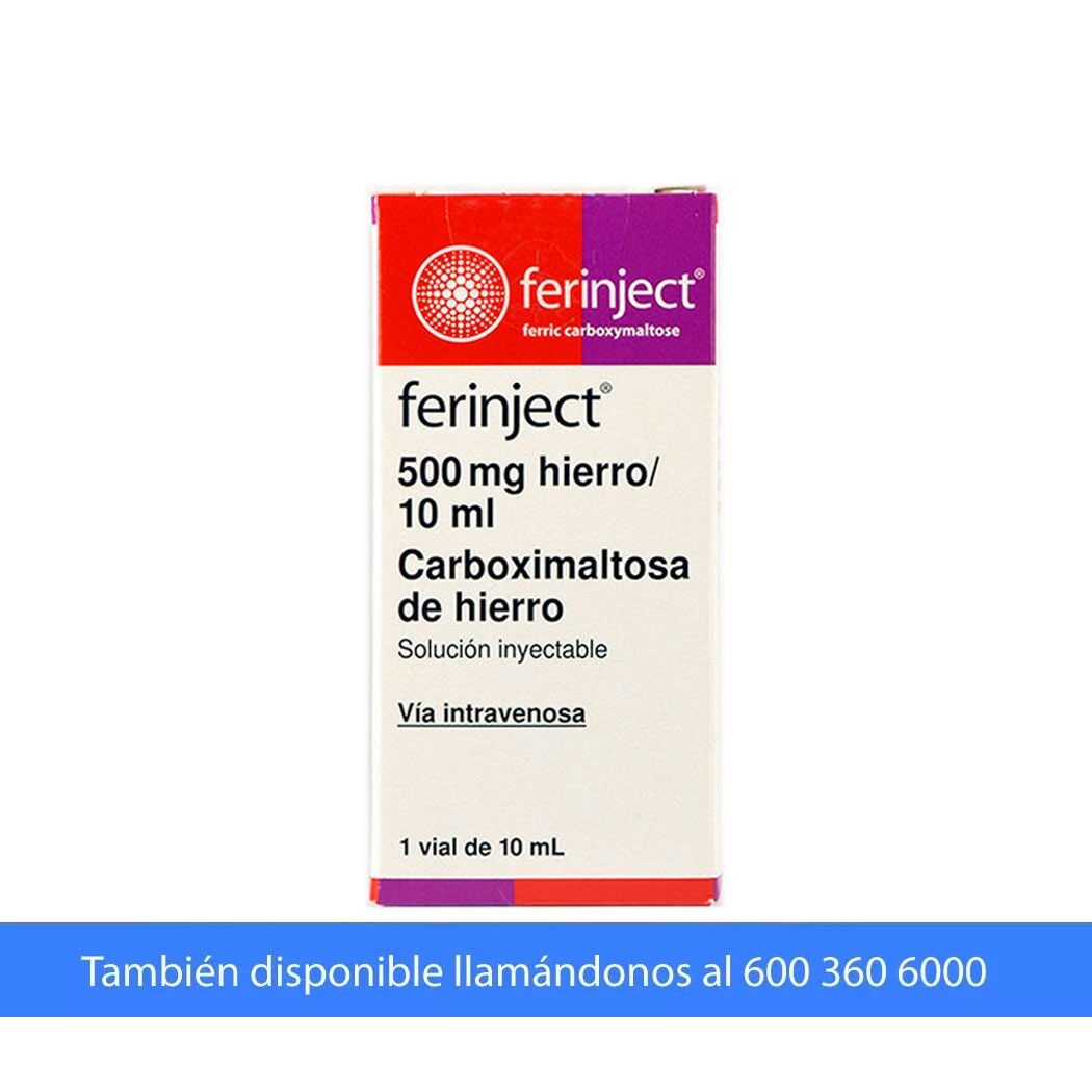 Ferinject Carboximaltosa de Hierro 500mg Inyectable 1 Vial 10ml