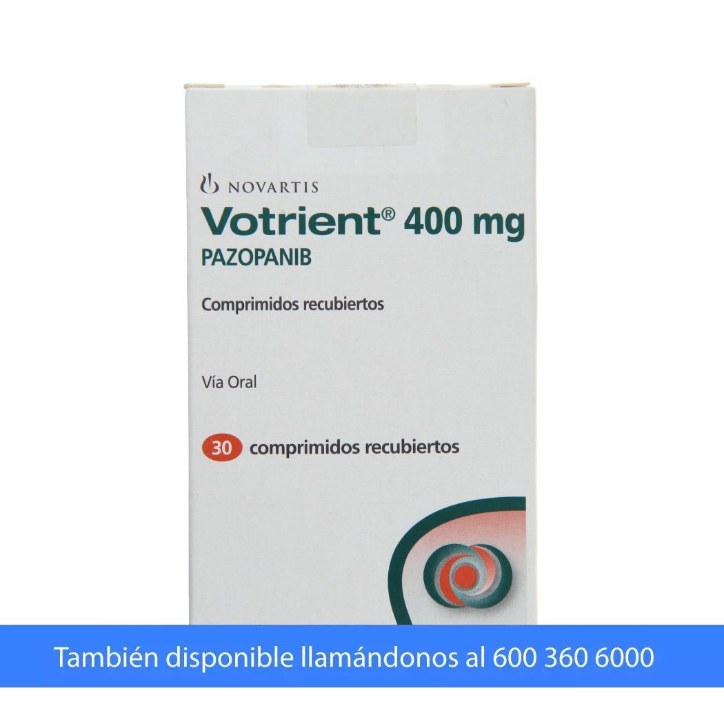 Votrient Pazopanib 400mg 30 Comprimidos Recubiertos