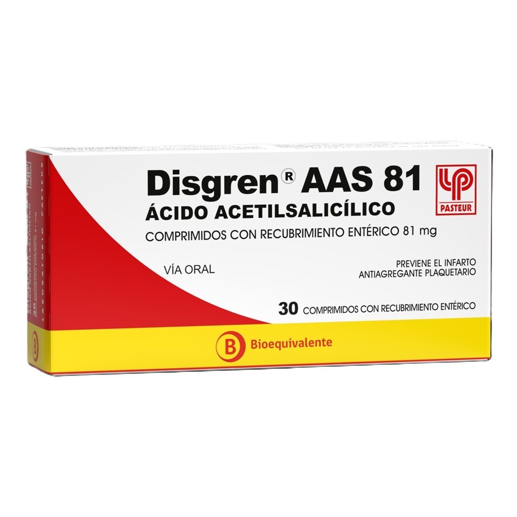 Disgren AAS 81mg 30 Comprimidos Recubiertos