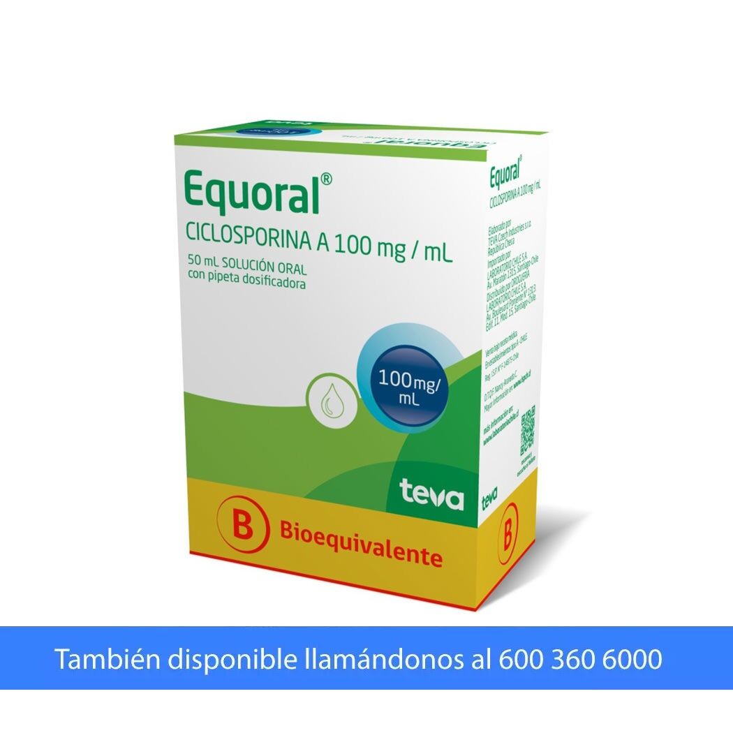 Equoral (B) Ciclosporina 100mg/ml Jarabe 50ml