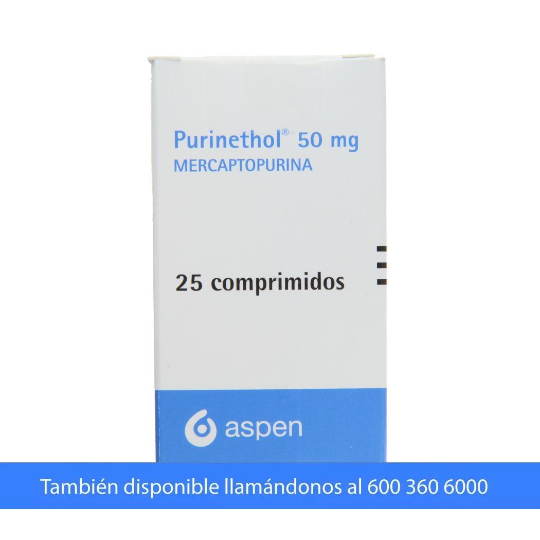 Purinethol Mercaptopurina 50mg 25 Comprimidos