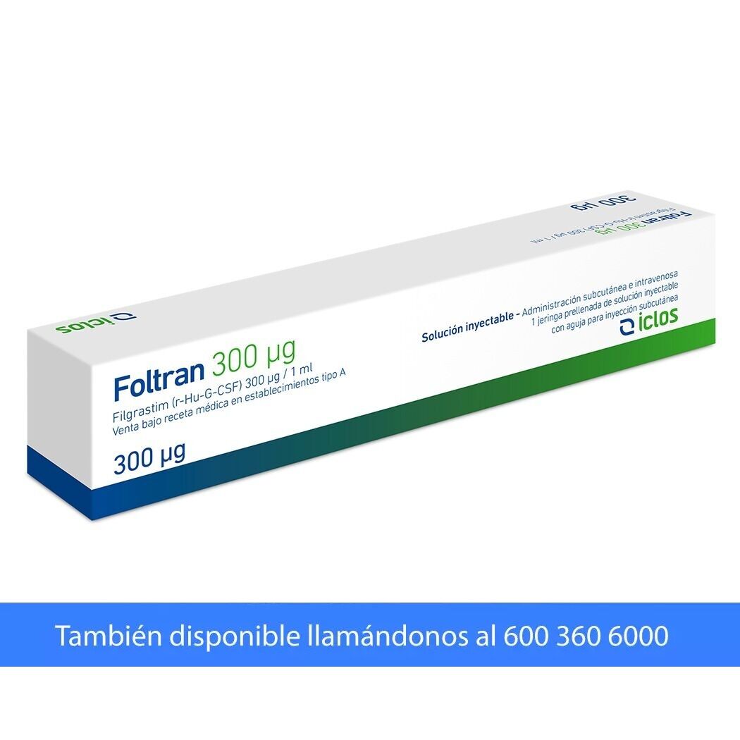 Foltran Filgrastim 300mcg/ml Inyectable 1 Vial