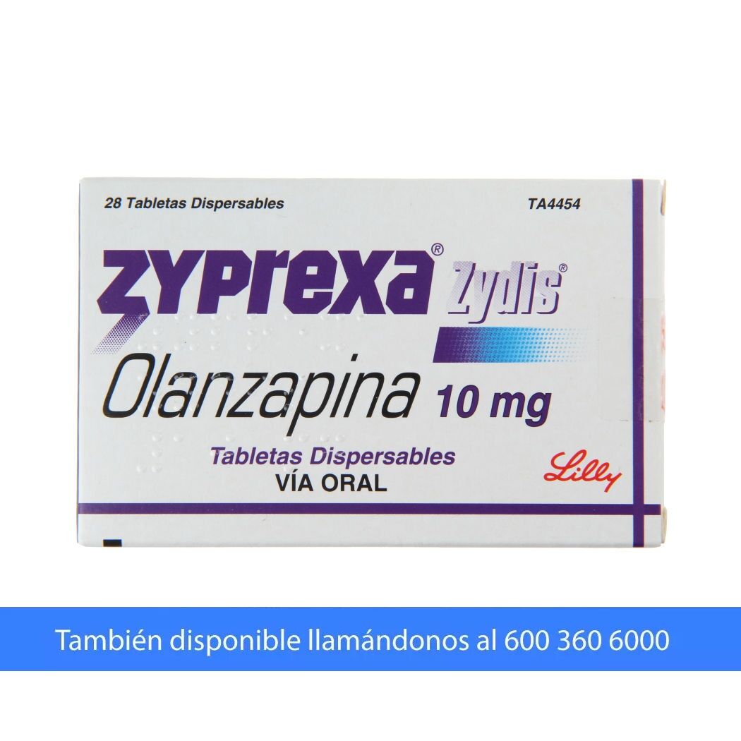 Zyprexa Zydis (R) Olanzapina 10mg 28 Tabletas Dispersables