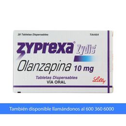 Zyprexa Zydis (R) Olanzapina 10mg 28 Tabletas Dispersables