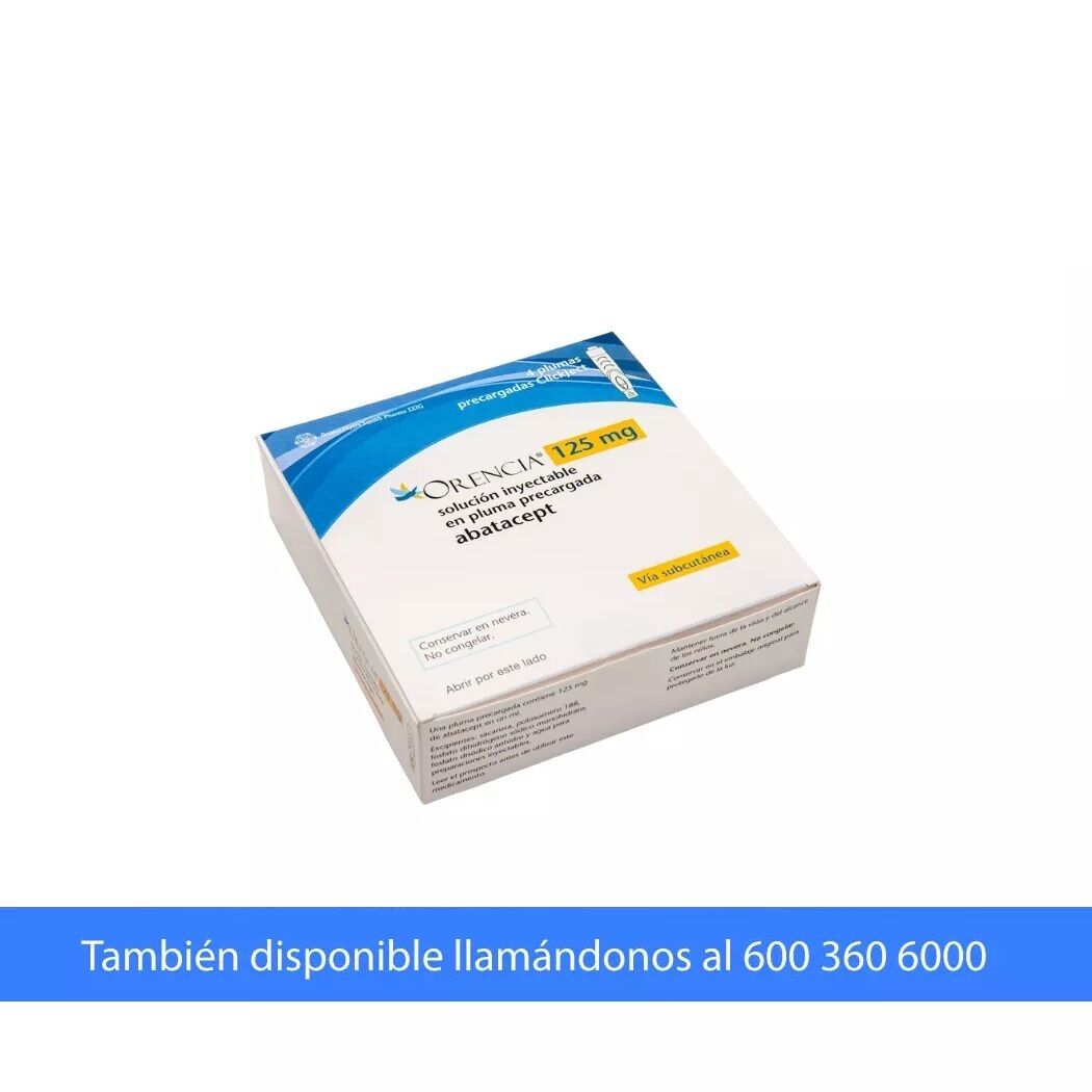 Orencia (R) Abatacept 125mg/ml Inyectable 4 Jeringas Prellenadas