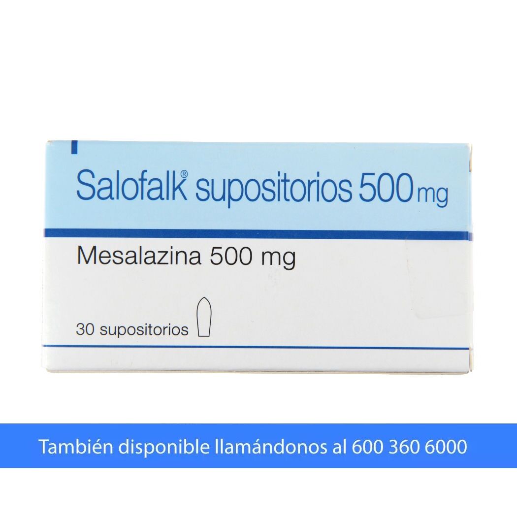 Salofalk Mesalazina 500mg 30 Supositorios