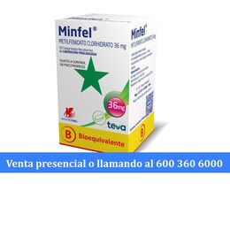 Minfel (B) Metilfenidato 36mg 30 Comprimidos Prolongados