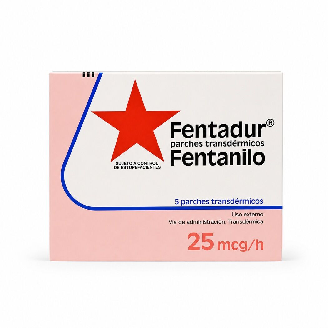 Fentadur Fentanilo 25mcg/h 5 Parches Transdérmicos