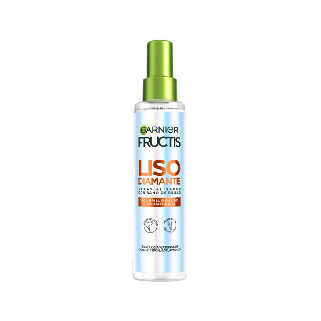 Garnier Fructis Liso Diamante Spray Alisador con baño de Brillo para cabello con Frizz 150ml