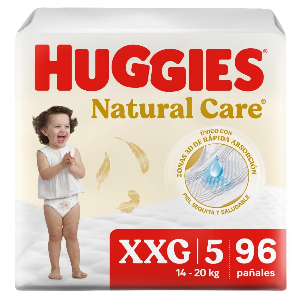Pañales Huggies Natural Care 5/XXG 96 Unidades