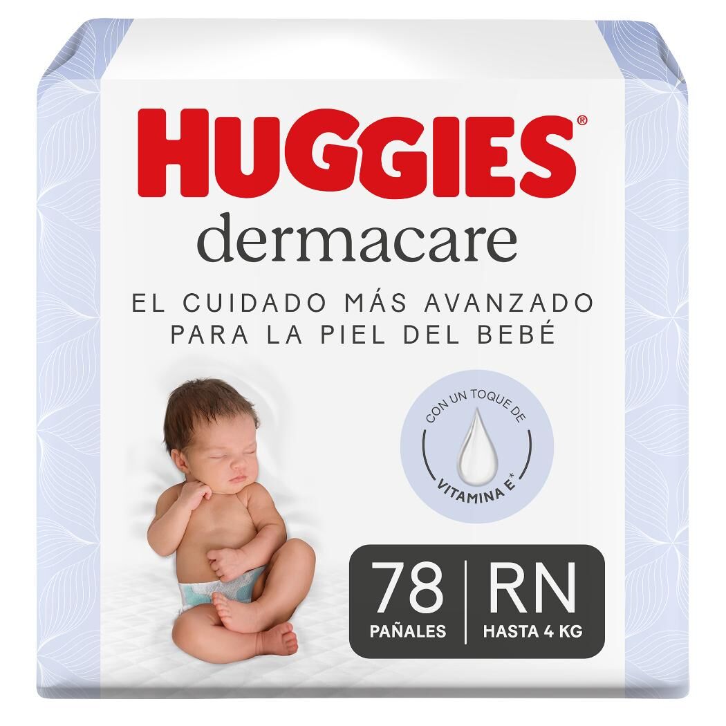 Pañales Huggies Dermacare 0/RN 78 Unidades