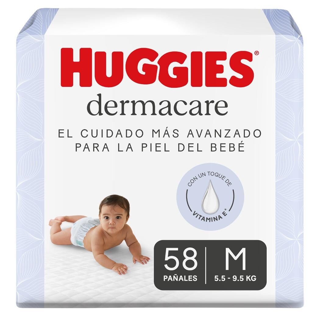 Pañales Huggies Dermacare 2/M 58 Unidades
