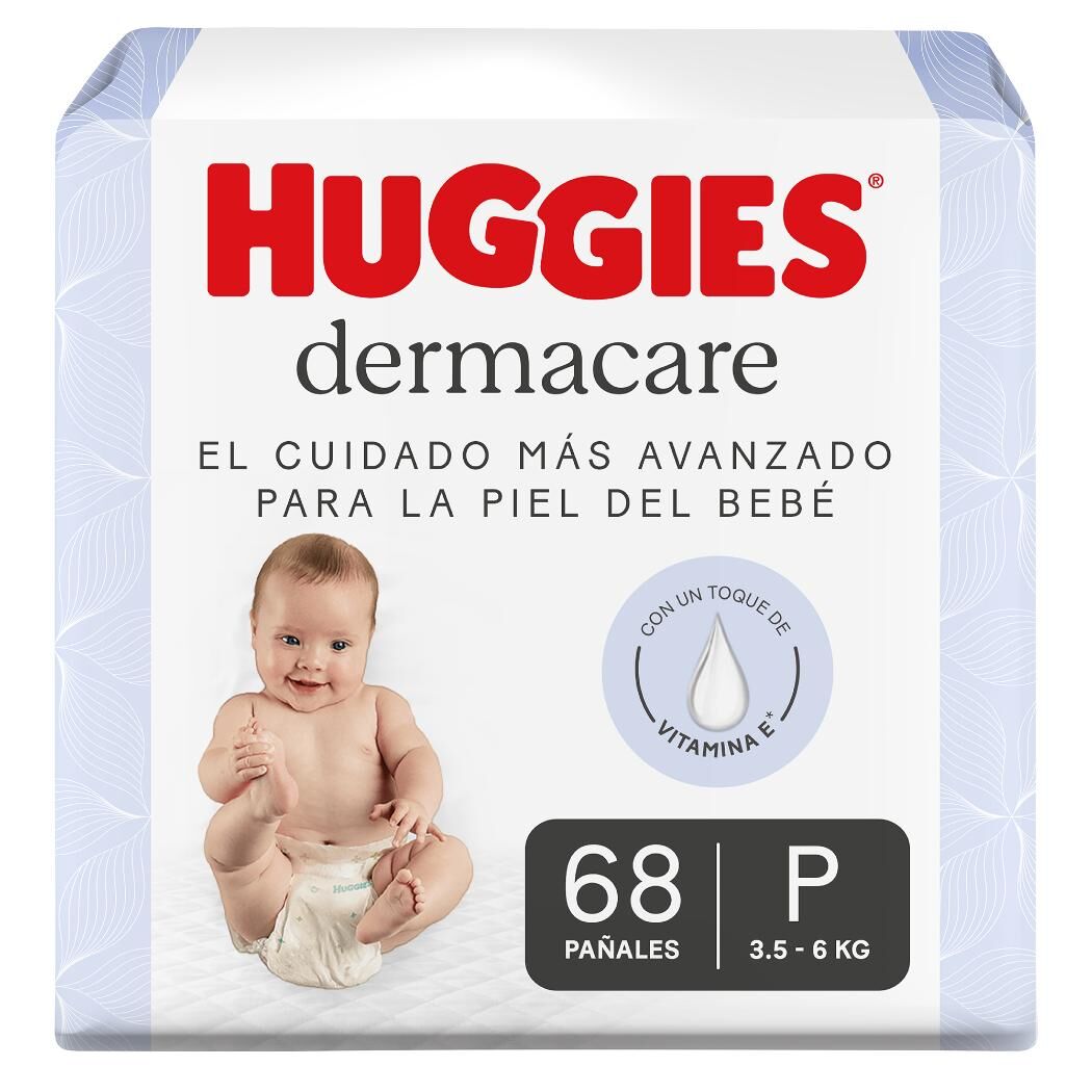Pañales Huggies Dermacare 1/P 68 Unidades
