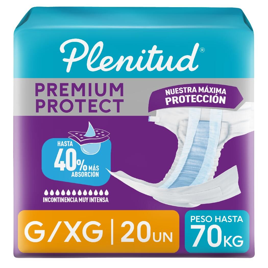 Pañales Adulto Plenitud Protect G/XG 20 Unidades