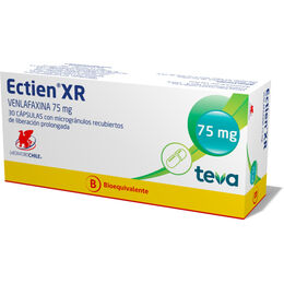 Ectien XR (B) Venlafaxina 75mg 30 Cápsulas Prolongadas