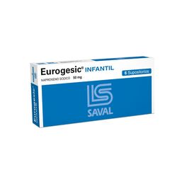 Eurogesic Infantil Naproxeno Sódico 6 Supositorios