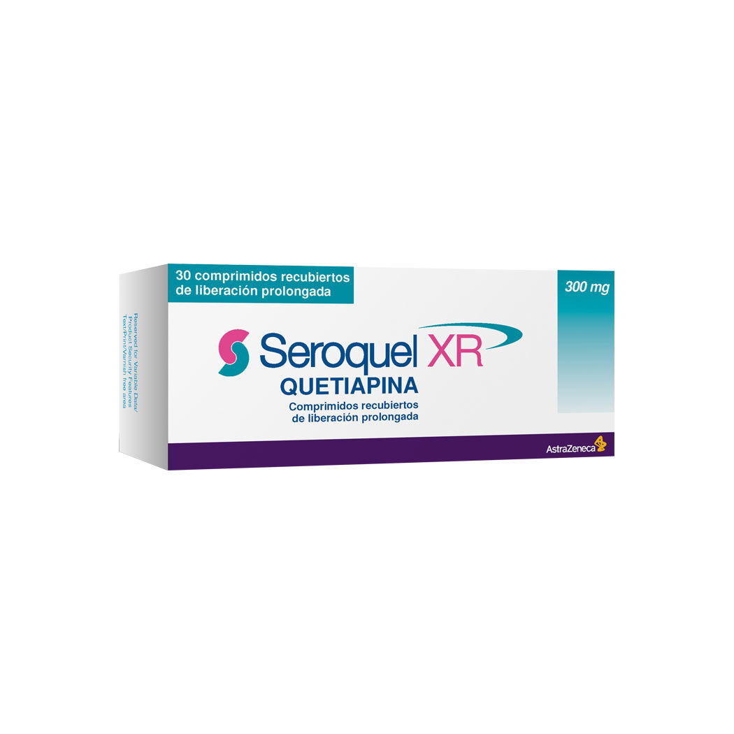 Seroquel XR (R) Quetiapina 300mg 30 Comprimidos Prolongados