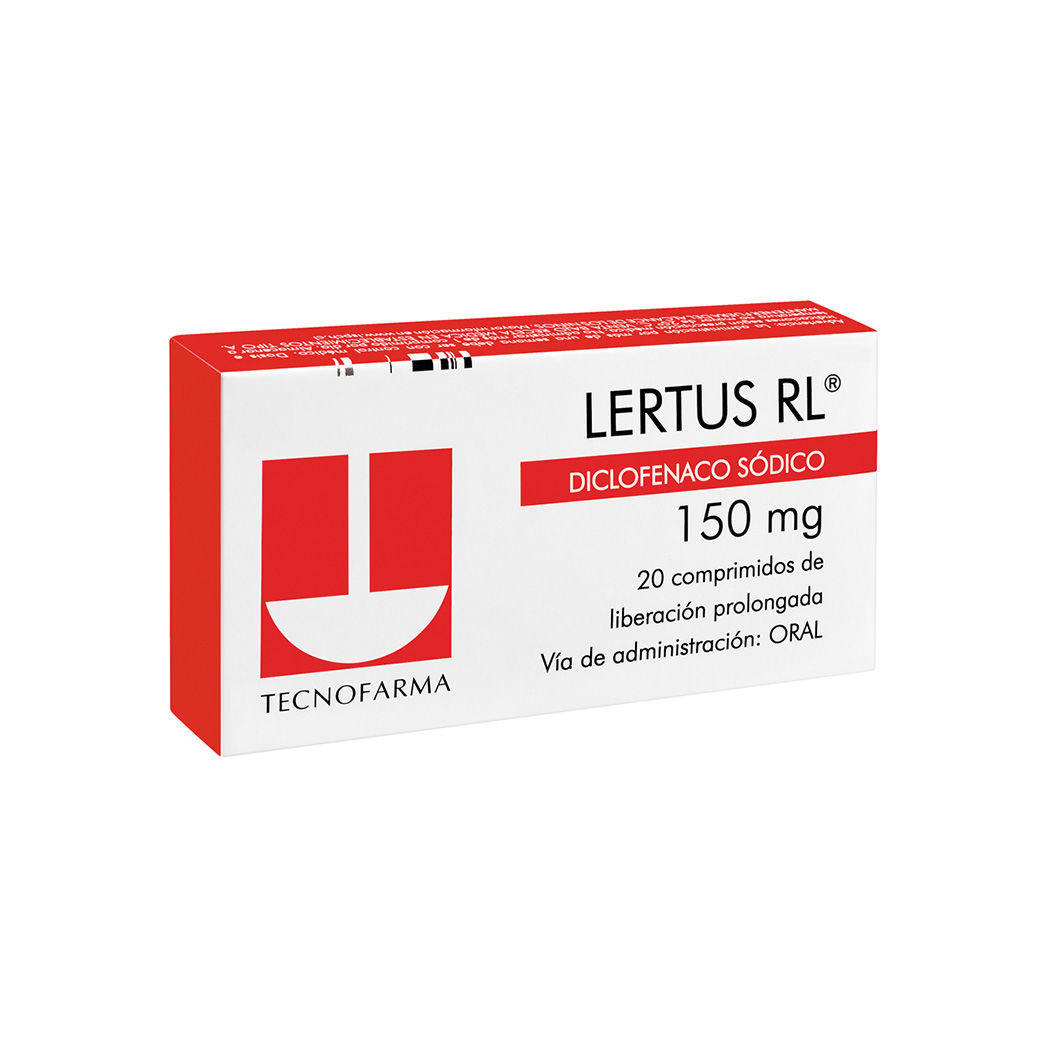 Lertus LR Diclofenaco Sódico 150mg 20 Comprimidos Prolongados