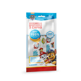 Mascarilla Desechable Infantil Paw Patrol 
