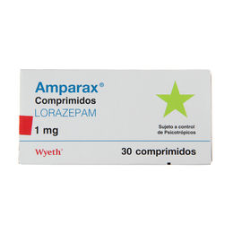 Amparax (R) Lorazepam 1mg 30 Comprimidos