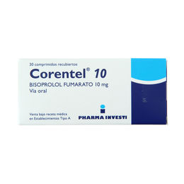 Corentel 10 Bisoprolol 10mg 30 Comprimidos Recubiertos